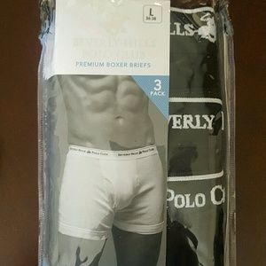 3 pack black boxer briefs, size L